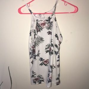 White floral tank top